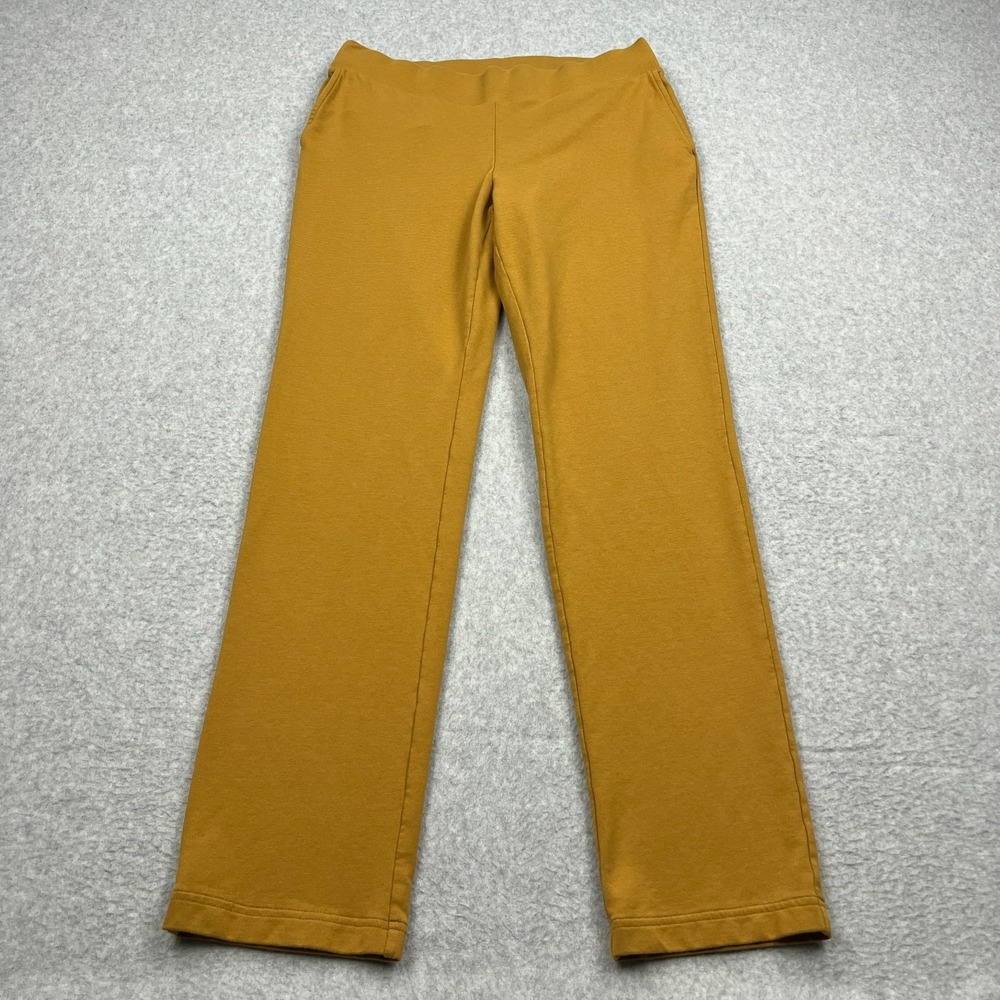 J Jill Pure Jill Affinity French Terry Slim Leg Pants Womens Small Gold Pull On